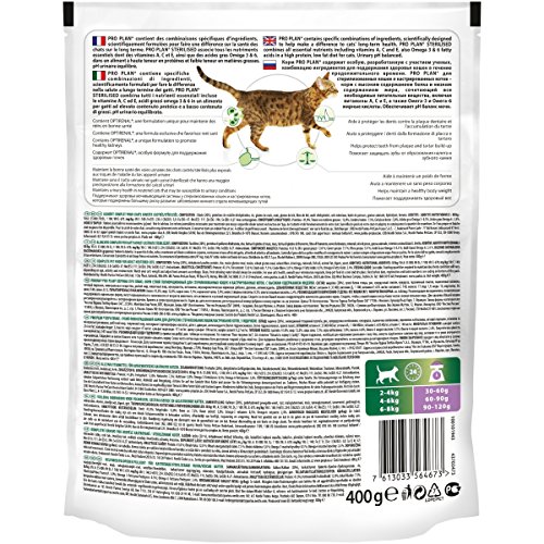 PURINA Pro Plan Comida Seco para Gato Esterilizado con Optirenal, Sabor Pavo - 400 g