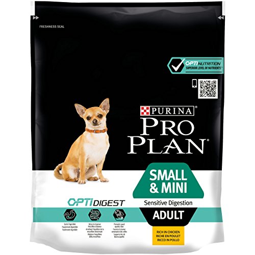 PURINA Pro Plan Comida Seco para Perro Adulto Pequeños y Mini con Optidigest, Sabor Pollo - 700 g