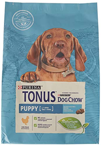 Purina Tonus Dog Chow Puppy - Pienso para Perro con Pollo, 4 Bolsas de 2,5 kg
