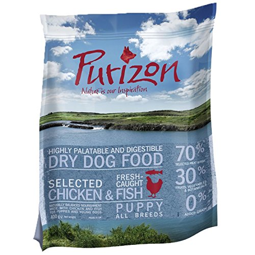 Purizon Puppy - Pollo sin grano y peces Una comida para perro saludable y bien caliente.