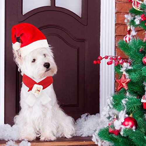 QKURT Pañuelo de Santa Claus para gatos, disfraces de Navidad para mascotas, ropa de Navidad para gatos y perros pequeños Cosplay