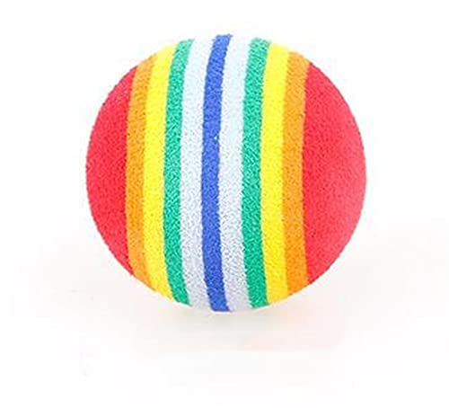 QWEQWE Gato Thumb Toys 15 cm Dientes molienda Relleno algodón Menta Divertido Gato Juguete Puro algodón Tela usable 5 emoticones Lindo Gatito (Color : Rainbow Ball)