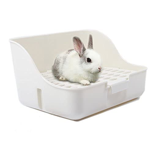 Rabbit Cage Litter Box Entrenador de Orinal fácil de limpiar para Animales Pequeños / Conejo / Conejillo de indias / Hurón