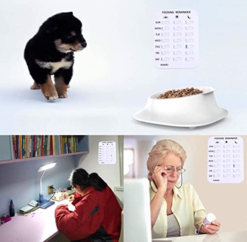 Recordatorio de alimentación para Mascotas, Adhesivo magnético para Recordar la alimentación del Perro Tabla de indicaciones diarias Alimente a su Cachorro Perro Gato Tabla de indicaciones (#1)