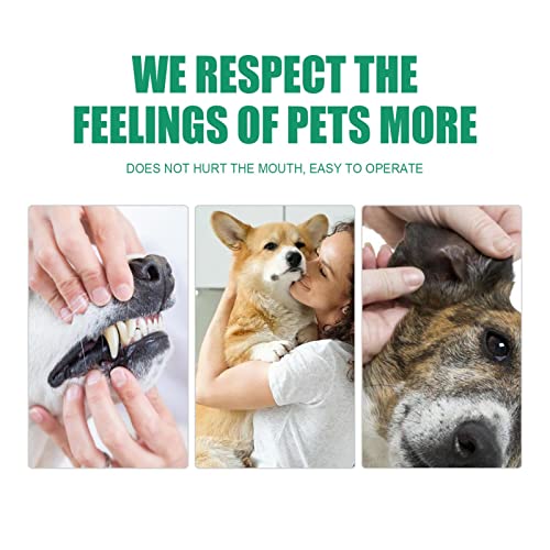 Richolyn Toallitas para El Cuidado De Los Oídos del Perro, 40 Uds, Toallitas para Los Dedos, Almohadillas De Limpieza Suaves para Perros, Producto De Limpieza De Dientes De Perro Conveniente