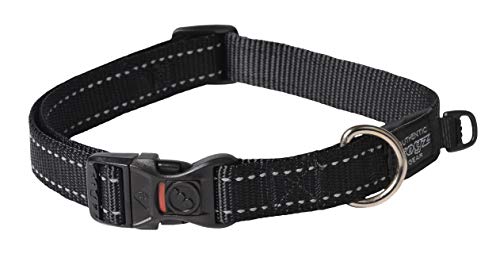 Rogz Collar de Perro Reflectante, Tipo cinturón, de 1,9 cm