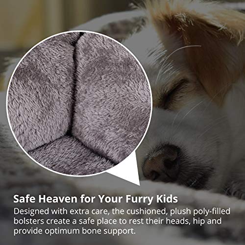 RongYiGo Cama para mascotas para perros pequeños, medianos/grandes/extra grandes, sofá de mascotas súper suave, cama de gatos, cama de alta calidad cálida y transpirable (L, rosa)