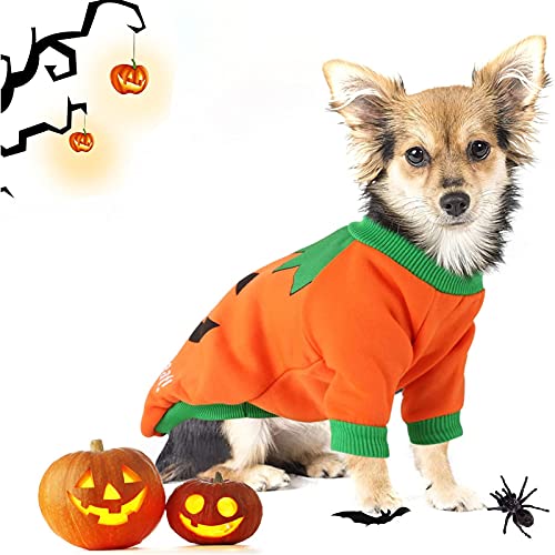 Ropa de Calabaza para Mascotas,Disfraz De Mascota De Halloween Disfraz de Calabaza para Perro Ropa para Mascotas de Halloween para Fiesta de Halloween