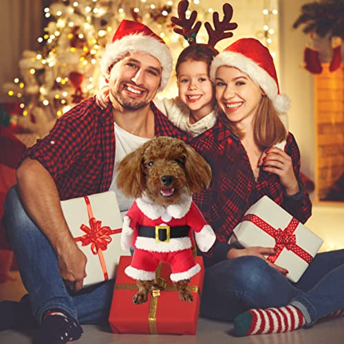 Ropa para Mascotas Santa, Perro Ropa Navidad, Ropa de Gato de Navidad, Ropa para Mascotas de Navidad, Lindo Santa Claus Ropa de Fiesta, Traje de Perro Santa (L)