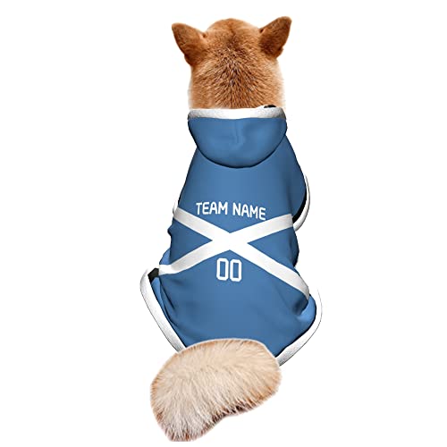 Ropa personalizada personalizada para mascotas Agregue su nombre y número personalizados a la sudadera con capucha de su perro, suéteres suaves Trajes cálidos para mascotas Sudadera con capucha