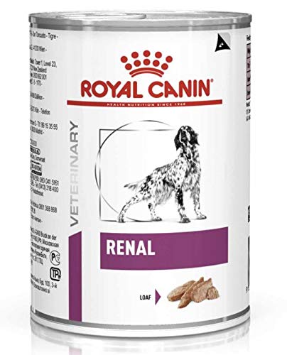 Royal Canin Renal Pienso húmedo para perros con problemas renales, 12 latas de 410 g