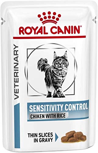 ROYAL CANIN Veterinary Diet Control Umido Gatto-12 x 85 Feline Sensitivity Chicken 12X85 GR, Plástico