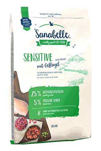 Sanabelle Sensitive con aves de corral | Alimento seco para gatos nutricionalmente sensibles | 1 x 10 kg