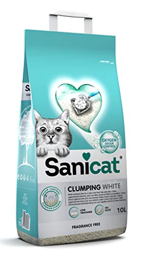 Sanicat Clumping White Unscented 10 L