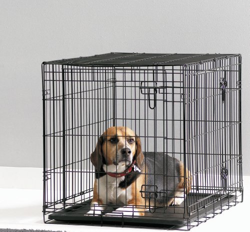 Savic Dog Cottage - Caja para Perro (Revestimiento en Polvo, 76 x 49 x 55 cm), Color Negro
