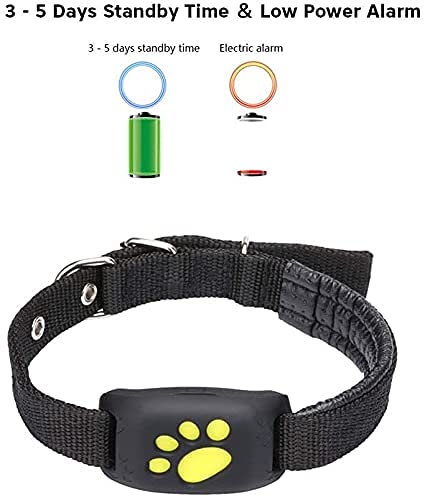 Savlot Rastreador GPS para Gatos Perros Collares Rastreador de Perros Impermeable USB Recargable Localizador de rastreo de Perros Ubicación y monitoreo de Actividades Negro/Azul/Rosa/Verde