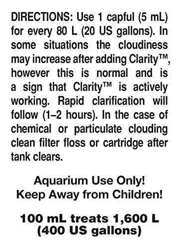 Seachem Clarificador de Agua Clarity, 100 ml, Multicolor