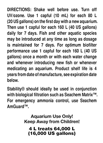 Seachem Estabilidad para Agua Dulce Marina de 4 litros