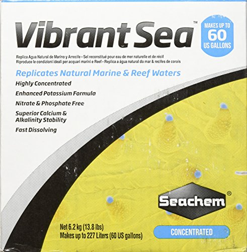 Seachem - Sal para acuarios Vibrant Sea Reef Aquarium 6,2 kg/60 GAL