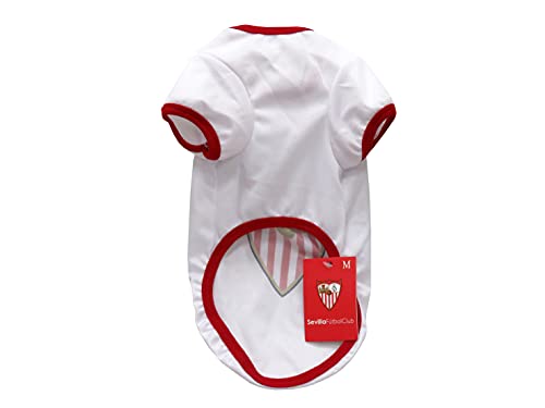 Sevilla, Camiseta para Mascotas Perro o Gato Talla XXL Producto Oficial Sevilla Fútbol Club Poliéster Color Blanco (CyP Brands)