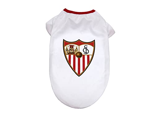 Sevilla, Camiseta para Mascotas Perro o Gato Talla XXL Producto Oficial Sevilla Fútbol Club Poliéster Color Blanco (CyP Brands)