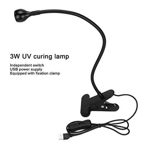 Shanrya Lámpara de Curado Alimentada por USB, Resistente Lámpara de Curado con Pegamento UV Resistente a la Oxidación para Reparación de Chips IC