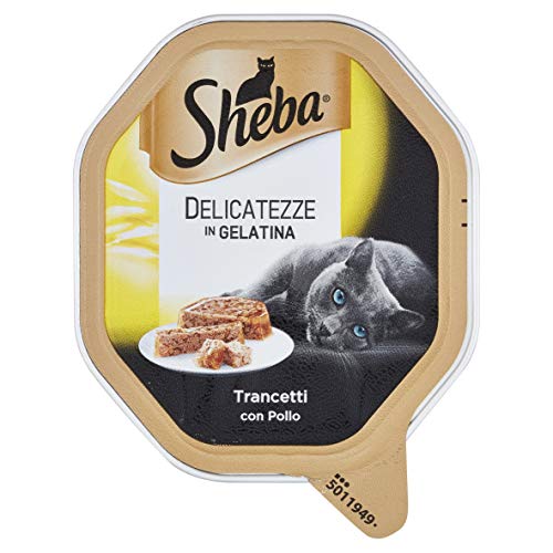 Sheba Delicatezze - Comida para Gatos con Pollo, 85 g, 22 bandejas