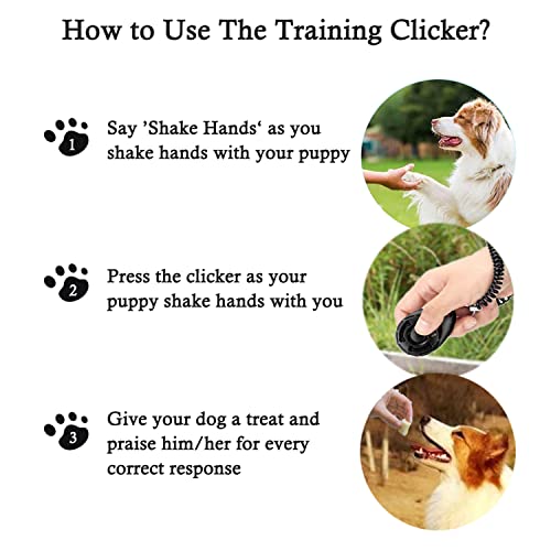 Silbato y Clicker para Perros, Silbato para Entrenamiento Perros con Acollador - Alta Frecuencia, para Antiladridos y Adiestramiento de Perros