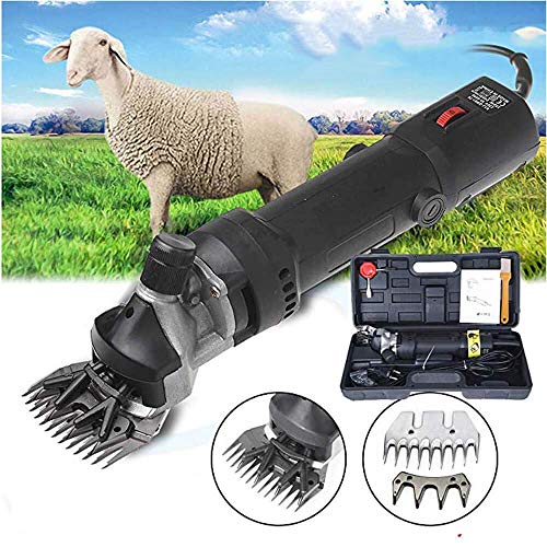 Sinbide 690W - Cortapelos eléctrico profesional para oveja animales oveja lana de cabra, color negro