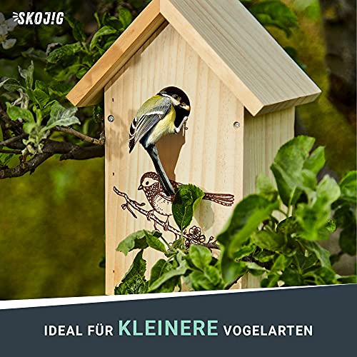 Skojig Casa para pájaros con diseño/Techo a Dos Aguas