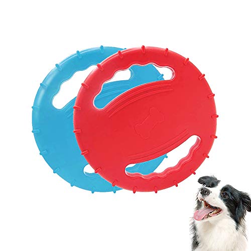 SKRTUAN Frisbee y disco de tiro, para perros medianos y grandes, juguete interactivo, natación, juguete para perros con sonido al aire libre, frisbee