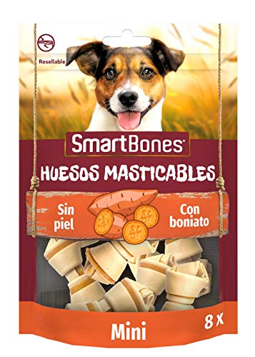 SmartBones Boniato Huesos masticables Mini para perros, 8 piezas