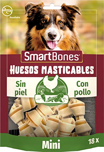 SmartBones Pollo Huesos masticables Mini para perros, 18 piezas