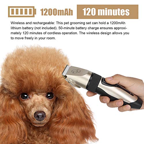 Soapow Máquina de afeitar eléctrica de la maquinilla de afeitar del cortadora del pelo del animal doméstico del animal doméstico del animal