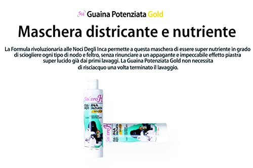 Solaro H Faja potenciada Gold - Mascarilla antienredos súper nutritiva con nueces de los inca no grasas, sin silicona (250 ml)