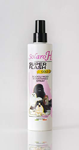 Solaro H Super Flash Gold - Desenredante en crema supernutritiva y abrillantadora de nueces de los inca no grasas, sin silicona (250 ml)