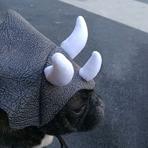 Sombrero Para Mascotas - Mascota Triceratops Gorra Perro Tocado Divertido Peluche De Felpa Dinosaurio Cuerno Sombrero De Perro Sombrero Disfraz De Cachorro Para Halloween Accesorios Gorra Sombrero Pa