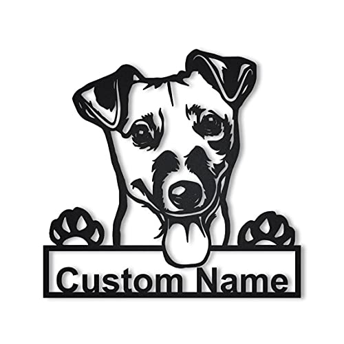 SOULSIS Personalizado Jack Rusell Terries de Madera Sign Art | Letrero de de Madera Personalizado Jack Russell | Regalos Divertidos del Perro de Jack Rusell | Regalo de Perro | Animal Personalizado