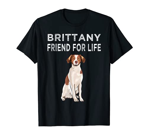 Spaniel Bretón Amigo Por Vida Amor Perro Camiseta
