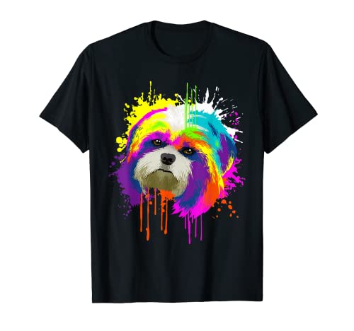 Splash Art Shih Tzu Dueño De Un Perro Regalo Perros Camiseta