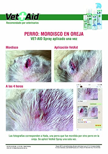 Spray cicatrizante y desinfectante para curación de heridas en perros, gatos y todo tipo de animales. Vet-Aid Spray 120ml