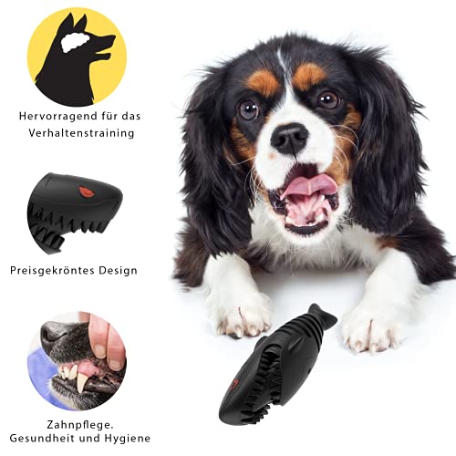 Squeaky Dog Chew Toys - Cepillo de dientes de goma natural para el cuidado dental de mascotas y encías saludables, para perros pequeños a medianos.