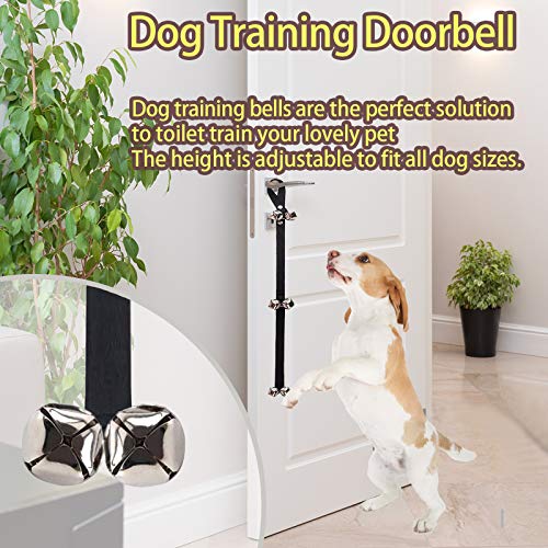 SSRIVER Kit de entrenamiento para cachorros, piezas de timbres ajustables, bolsa de entrenamiento, silbato para controlar el ladrido del perro y bolsa de caca para entrenamiento de mascotas