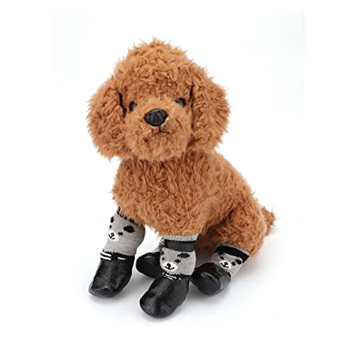 `Star Empty Zapatos para Perros 4 unids/Set algodón Caucho Mascota Zapatos de Perro Impermeable Antideslizante Perro Lluvia Botas de Nieve Calcetines for Perros Grandes Gatos pequeños Perros S m l T