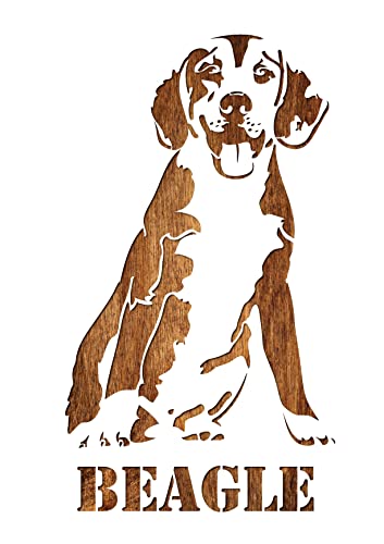 Stencil A4 (21 x 29,7 cm) de plástico perro Beagle