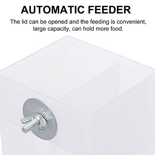 STOBOK 2 Piezas sin Comedero Automático para Pájaros Alimentador para Loro Alimentador para Mascotas Contenedor de Alimentos Jaula para Pájaros Accesorios para Perico de Canario