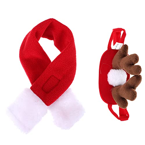 STOBOK Pañuelo de Navidad para Perros Gatos Corbatín Corbatín para Perros Disfraces de Navidad Corbatín de Reno para Perros Pequeños Medianos Y Grandes