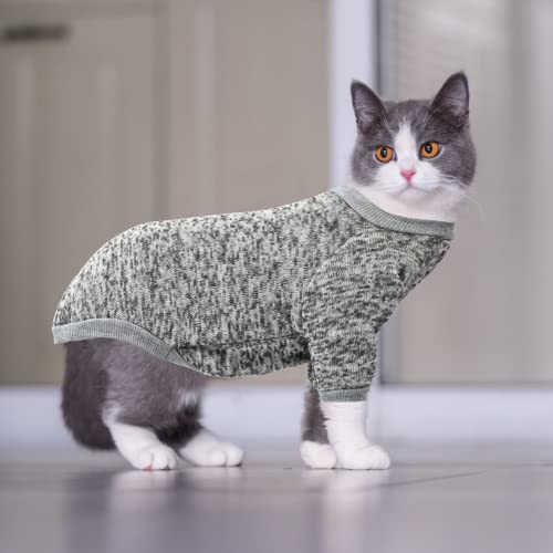 Suéter Mascotas,Jersey de Forro Polar para Perros y Gatos,Suéter para Perros Y Gatos para Mascotas,Ropa de Mascota para Cachorro,Adecuado para Perros y Gatitos pequeños,medianos.(Gris, S)
