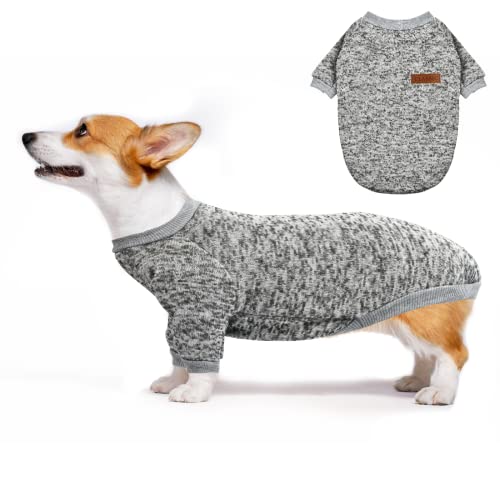 Suéter Mascotas,Jersey de Forro Polar para Perros y Gatos,Suéter para Perros Y Gatos para Mascotas,Ropa de Mascota para Cachorro,Adecuado para Perros y Gatitos pequeños,medianos.(Gris, M)