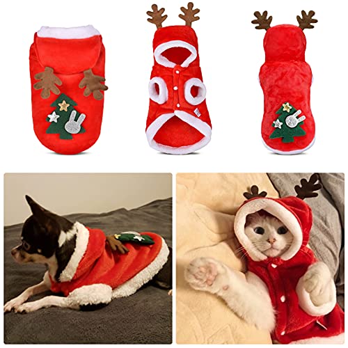 Sunshine smile Disfraz de Perro para Mascotas,Ropa navideña para Perro,Disfraz de Gato Navidad,Disfraz de Navidad para Mascotas,Traje de Perro Santa,Ropa para Mascotas de Navidad (L)